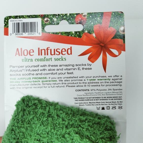 Christopher & Banks Christmas Tree Candy Cane Holiday Socks & Pom Pom Hat - Picture 6 of 10